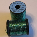 UNI Flat braid 7 yds 8 ply sm pearl/ green